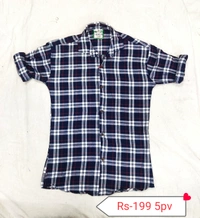 Check Shirt - Black White, M