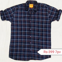 Check Shirt - Blue Black, M L XL 