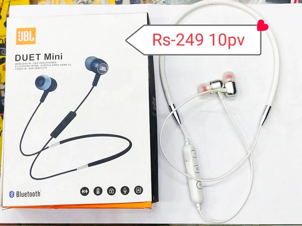 Bluetooth Neckband  - White And Black