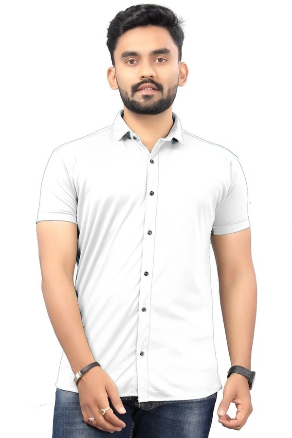 Lycra Half Shirt - M L, White
