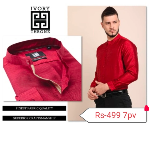 IVORY  THRONE Shirt  - Dark Red, M L
