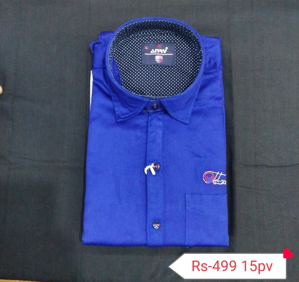 Shirt - L, Navy Blue 