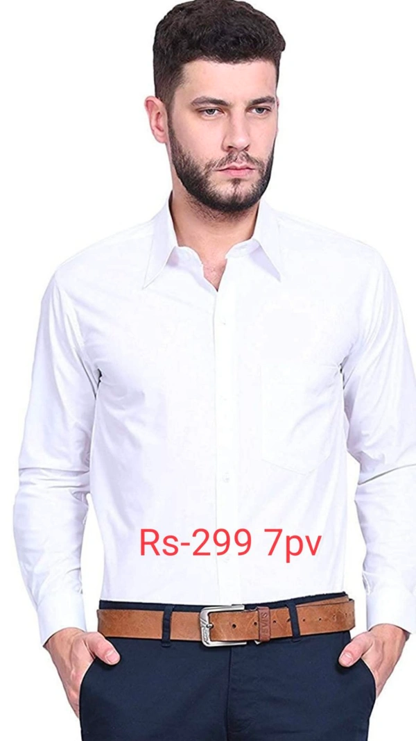 FINITO Cotton Shirt  - White, L XL 