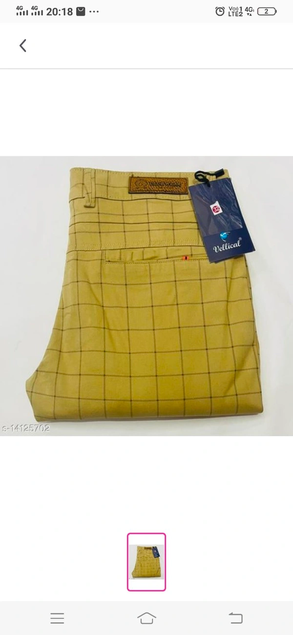 Sahil Cotton Pant  - 28, Yellow