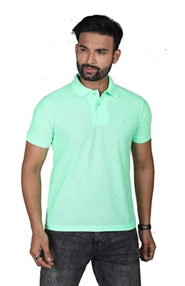 Sportz Fit Sport T Shirt 15pv - M L XL, Blue/White/Light Green/Yellow