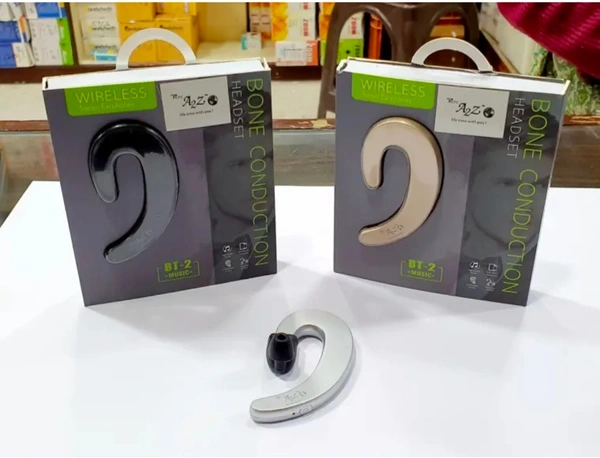 A2Z Bluetooth Stereo Earphones - Black / Light Brown