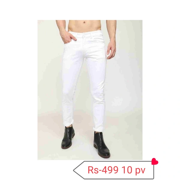 B&C Denim Jeans - White, 30