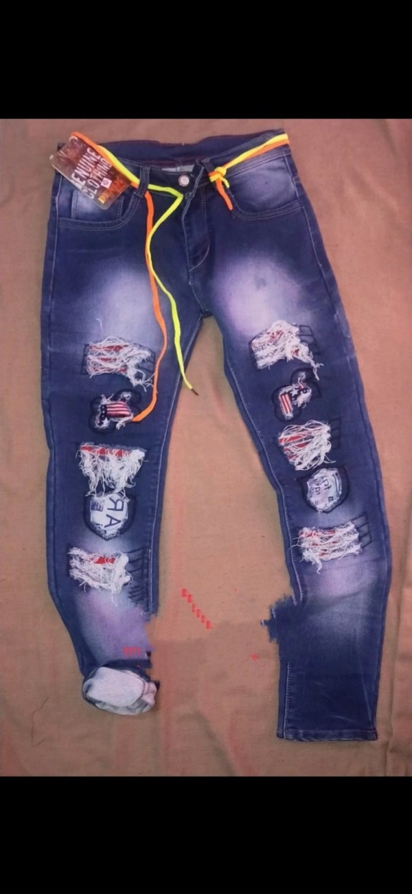 Denim  Jeans Scratch Jeans - Navy Blue, 30/32