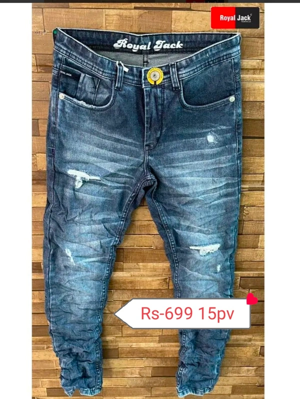 Royal Jack Scratch Jeans - Navy Blue, 30/34