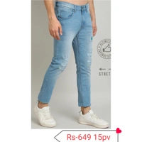 Bon Alpha Scratch Jeans - 32/34, Navy Blue/Sky Blue