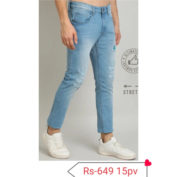 Bon Alpha Scratch Jeans - 32/34, Navy Blue/Sky Blue