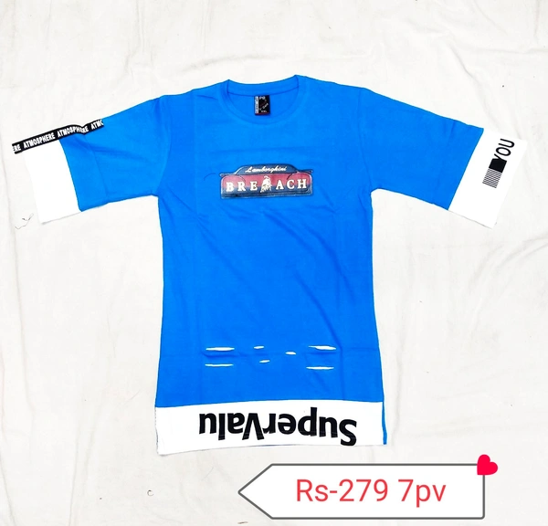 Tokyo CB Gold Half T SShirt Rs-150 3p - M L, White/Sky Blue/ Blue/N Blue/Red