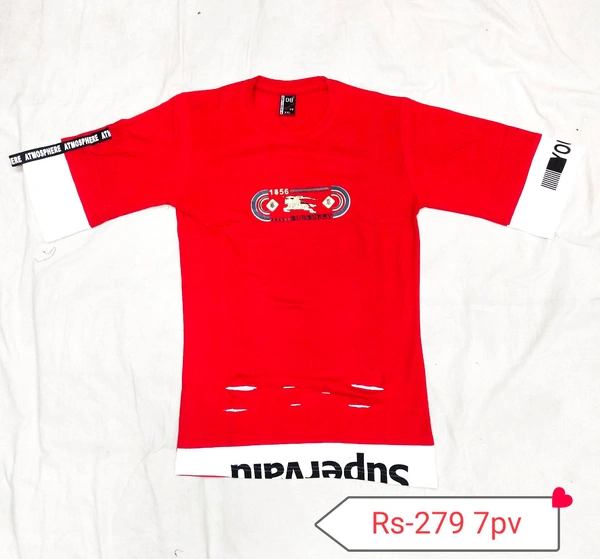 Tokyo CB Gold Half T SShirt Rs-150 3p - M L, White/Sky Blue/ Blue/N Blue/Red