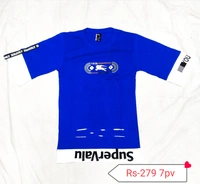 Tokyo CB Gold Half T SShirt Rs-150 3p - M L, White/Sky Blue/ Blue/N Blue/Red