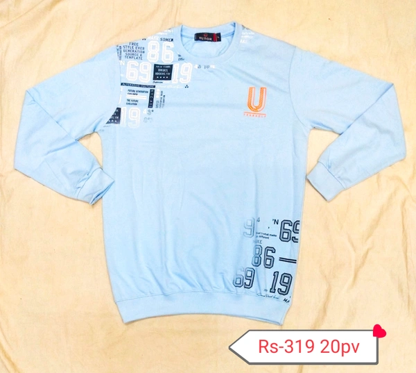 Tutor Sweat T Shirt - XL, Sky Blue