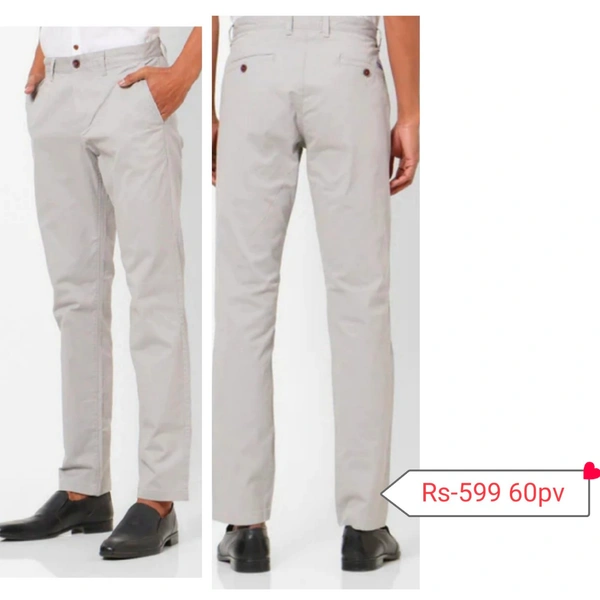 Arrow Cotton Pant  - Light Grey, 28/30/32/34