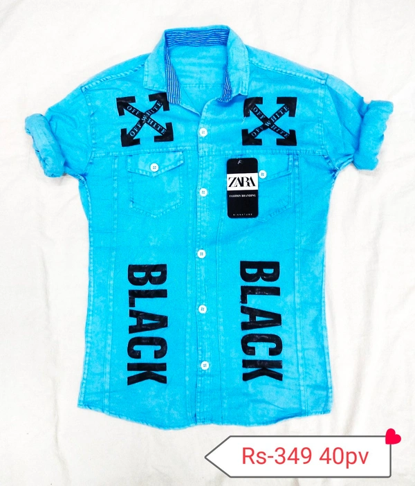 ZARA Denim Shirt  - Green/Blue/Yellow/White/Violet/R, M/L