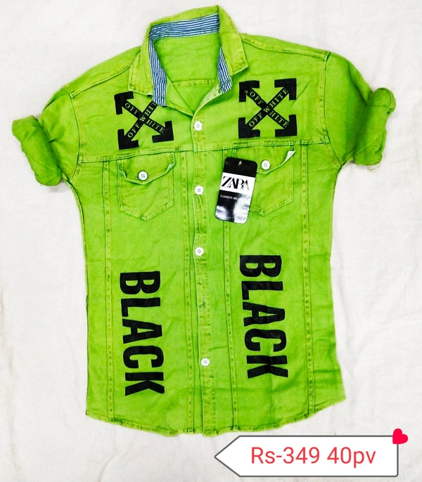 ZARA Denim Shirt  - Green/Blue/Yellow/White/Violet/R, M/L