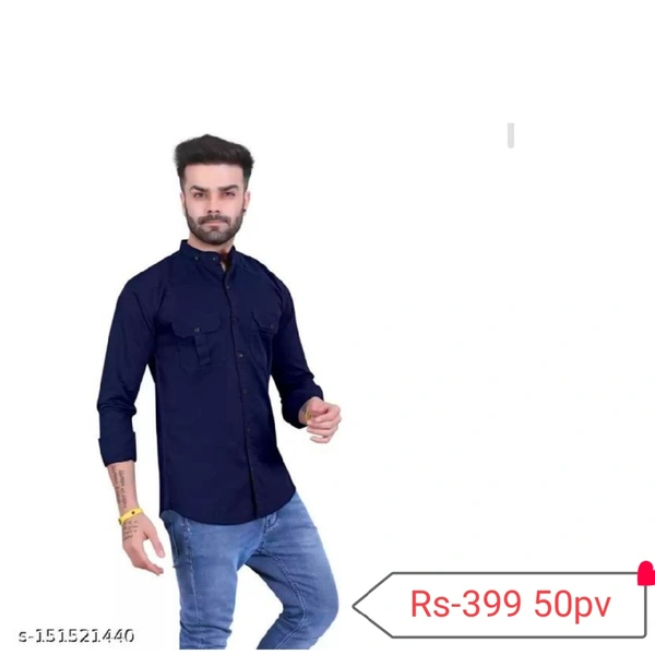 Snapshirt  Shirt  - Navy Blue, M L