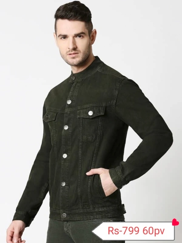 Denim Jacket  - Dark Green, M L