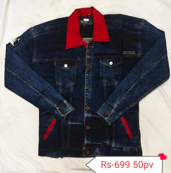 Royal Jack Denim Jacket 50pv - Navy Blue, XL