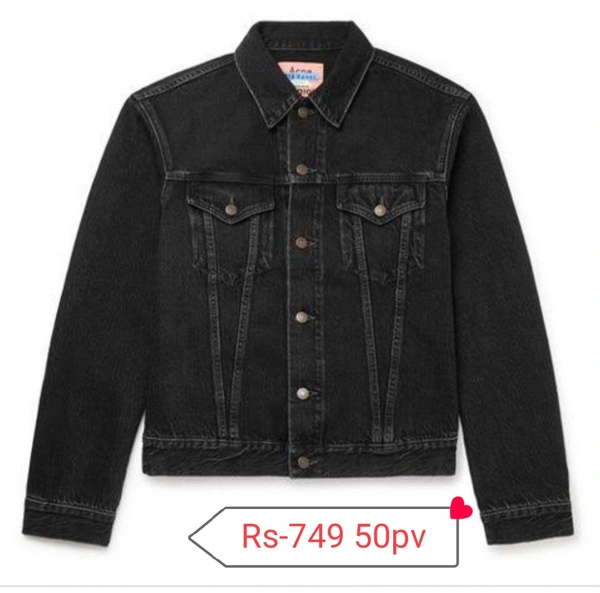 Carbonn Blue Denim Jacket  - Black, L