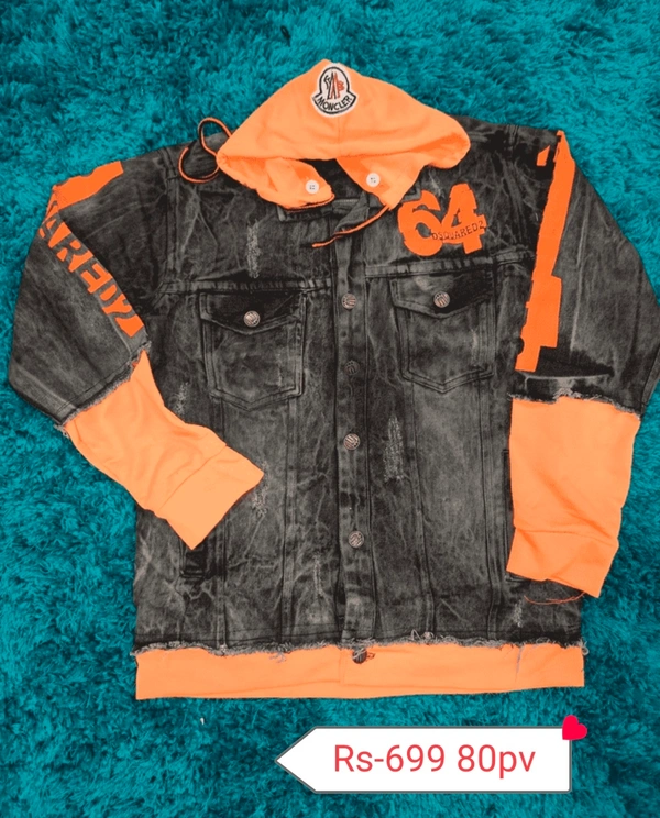 Active.com Denim Jacket  - Dark Grey, XL