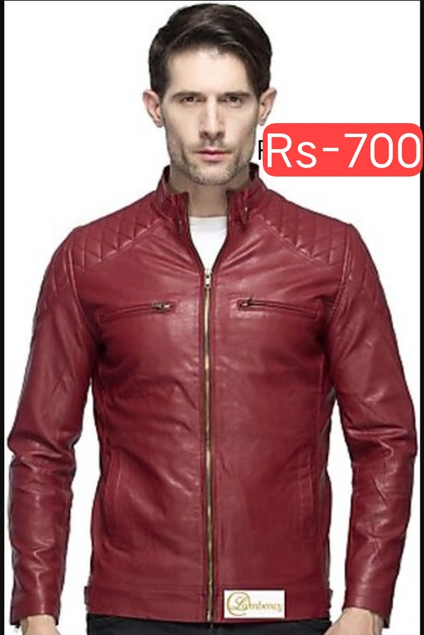 Jacket W Leather  - Bright Red, M