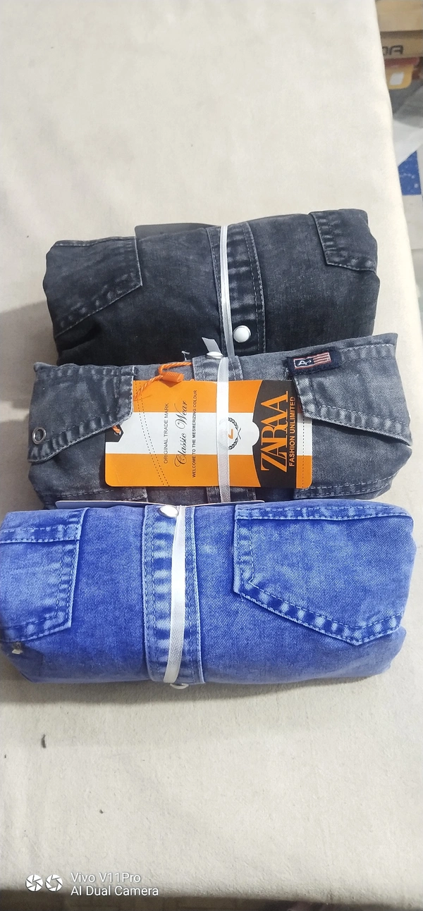 Denim Shirt Rs-240 3p - Periwinkle, M L