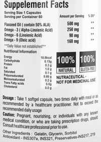 Care Of Zindagi Flaxseed Oil Capsules 1000mg  With Omega 3 6 9 | Helps In Heart problem, Brain, Joint Pain & Stiffness - 60 capsules  - 60 Capsules, 24 Months