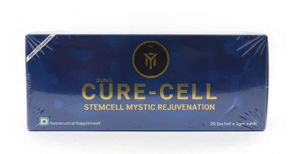 Nu Young CureCell Stem Cell Supplement | Apple & Grape Stem Cells, CoQ10, Astaxanthin, Omega 3-6-9 | Anti-Aging, Skin Rejuvenation, Cellular Detox | 20 Sachets - 40000mg, 24 Months