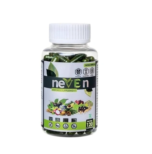 Neven Capsules | Natural Dietary Supplement, Immunity and Metabolism Support for Overall Health Benefits - 120 Capsules - 120 Capsules