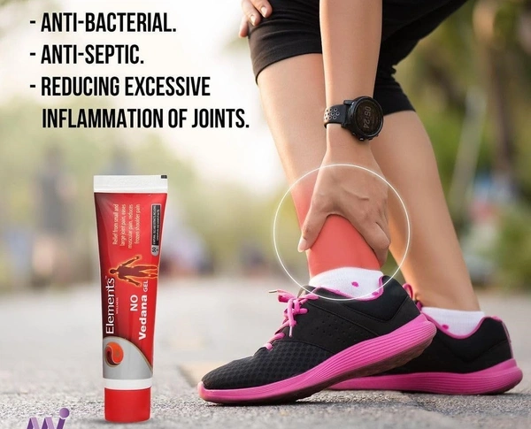 Elements Wellness No Vedana Gel - 50gm for Joint pain, Muscular pain & frozen shoulder pain  - 50gm