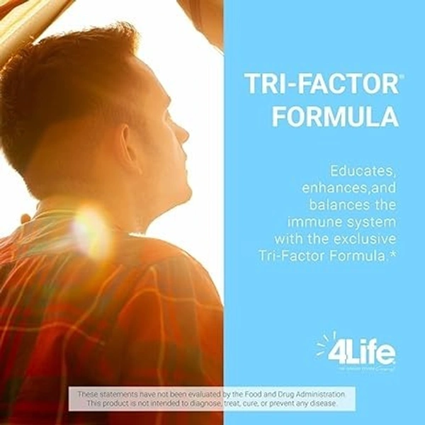 4Life Transfer Factor Tri-Factor Formula - Advanced Immune Support with Cow Colostrum & Chicken Egg Yolk - 60 Capsules - 60 Capsules, 24 Months