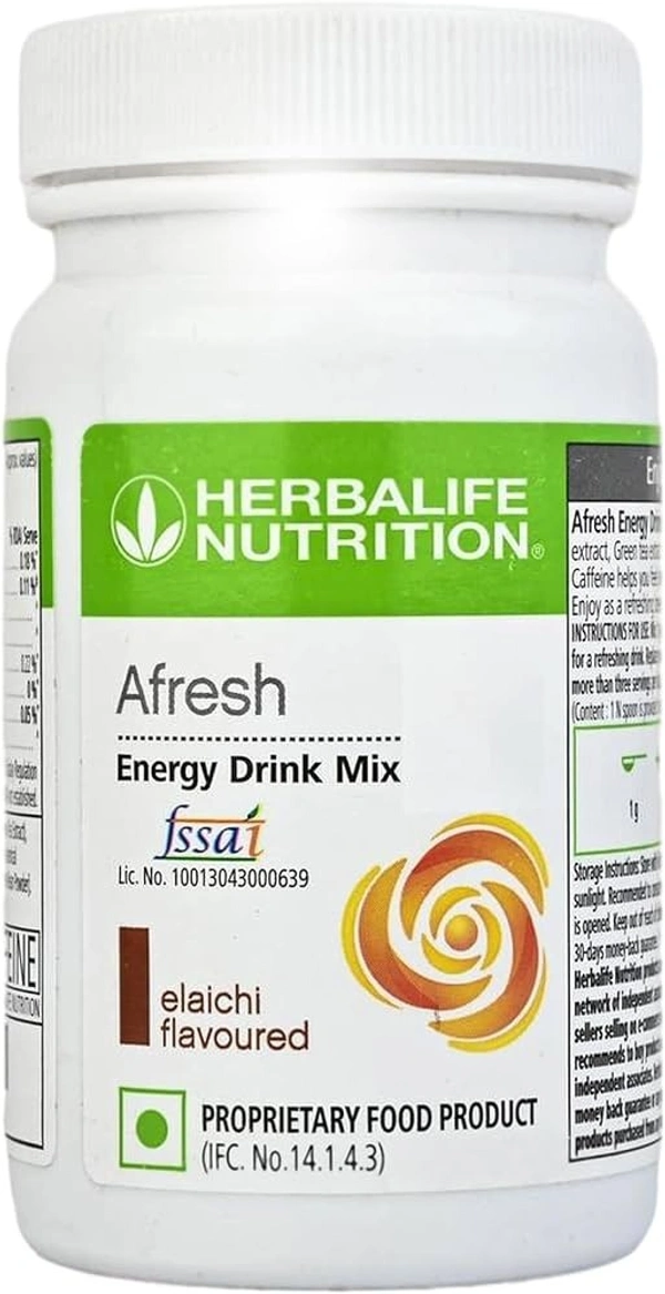 Herbalife Nutrition Afresh - Energy Drink Mix - 50gm - Ealichi Flavour, 24 Months