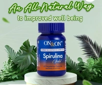 Elements On & On Spirulina Gold Capsules Natural Immunity Booster - 60 Caps | Nutrient Rich Botanical Super Food for Boost Immunity | Nutraceuticals  - 60 Capsules, 24 Months