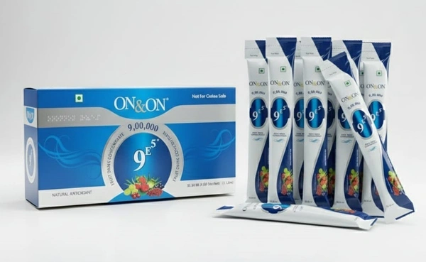 Elements On & On 9E5 Drink Juice Concentrate - Natural Antioxidant Juice - 30 Sachets - 990 Ml, 12 Months