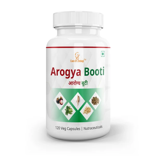 Care of Zindagi Arogya Booti Capsules (आरोग्य बूटी) - Nutraceuticals - 120 Veg Capsules