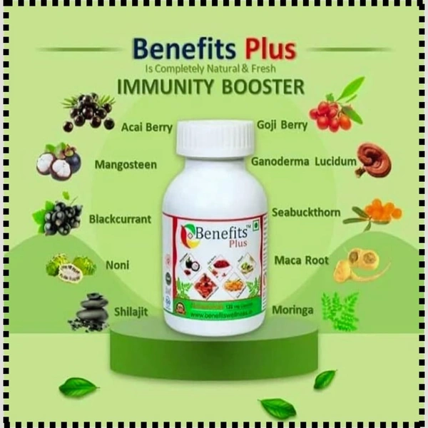 Benefit plus Benefit Wellness Benefits Plus Capsules - 120 Veg Capsules | Nutraceuticals - 120 Caps, 24 Months