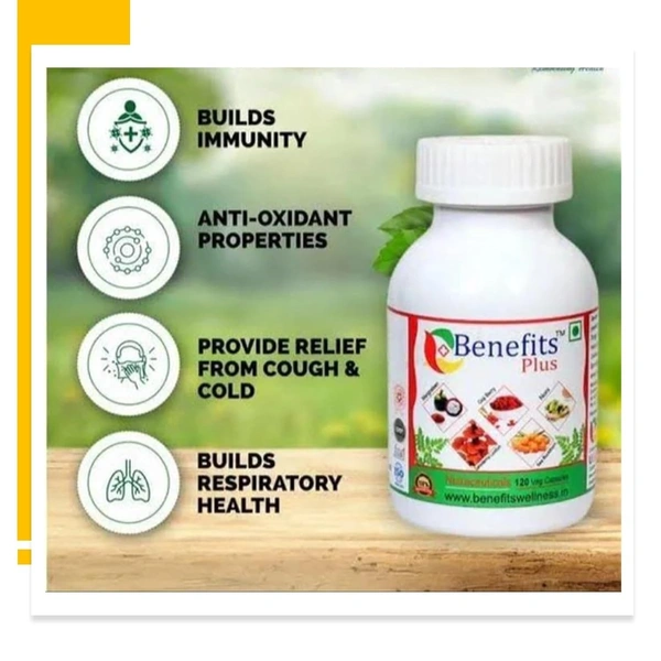 Benefit plus Benefit Wellness Benefits Plus Capsules - 120 Veg Capsules | Nutraceuticals - 120 Caps, 24 Months