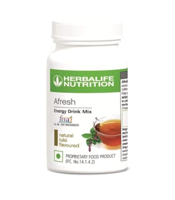 Herbalife Nutrition Afresh - Energy Drink Mix - 50gm - Natural Tulsi Flavour, 24 Months