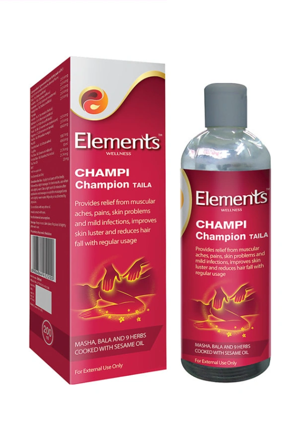 Elements Champi Oil - 200ml | Elements Wellness Champi Champion taila for Hair & Full Body Massge - 200ml, 36 Months