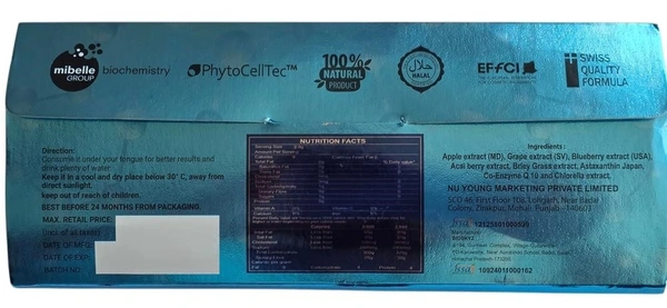 Nu Young CureCell Stem Cell Supplement | Apple & Grape Stem Cells, CoQ10, Astaxanthin, Omega 3-6-9 | Anti-Aging, Skin Rejuvenation, Cellular Detox | 20 Sachets - 40000mg, 24 Months