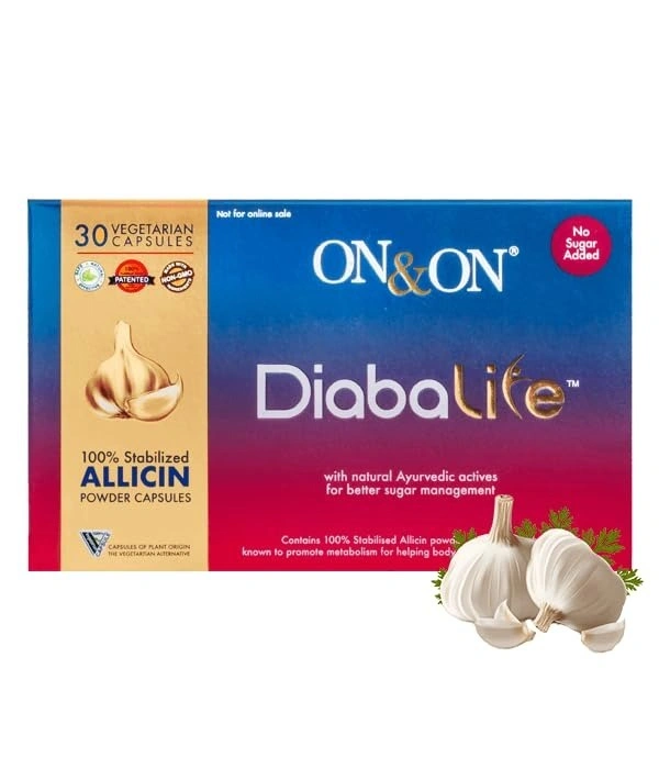 Elements On & On Diabalife Capsules for Diabetes Control - 30 Capsule with Natural Ayurvedic Actives for Better sugar Management - 30 Veg Capsules, 24 Months