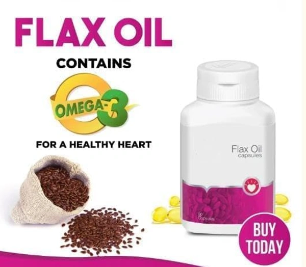 Vestige Flax Oil Capsules for Manage Cholesterol & Blood Pressure - 90 Capsules - 90 Capsules