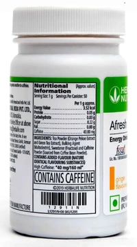 Herbalife Nutrition Afresh - Energy Drink Mix - 50gm - Lemon Flavour, 24 Months
