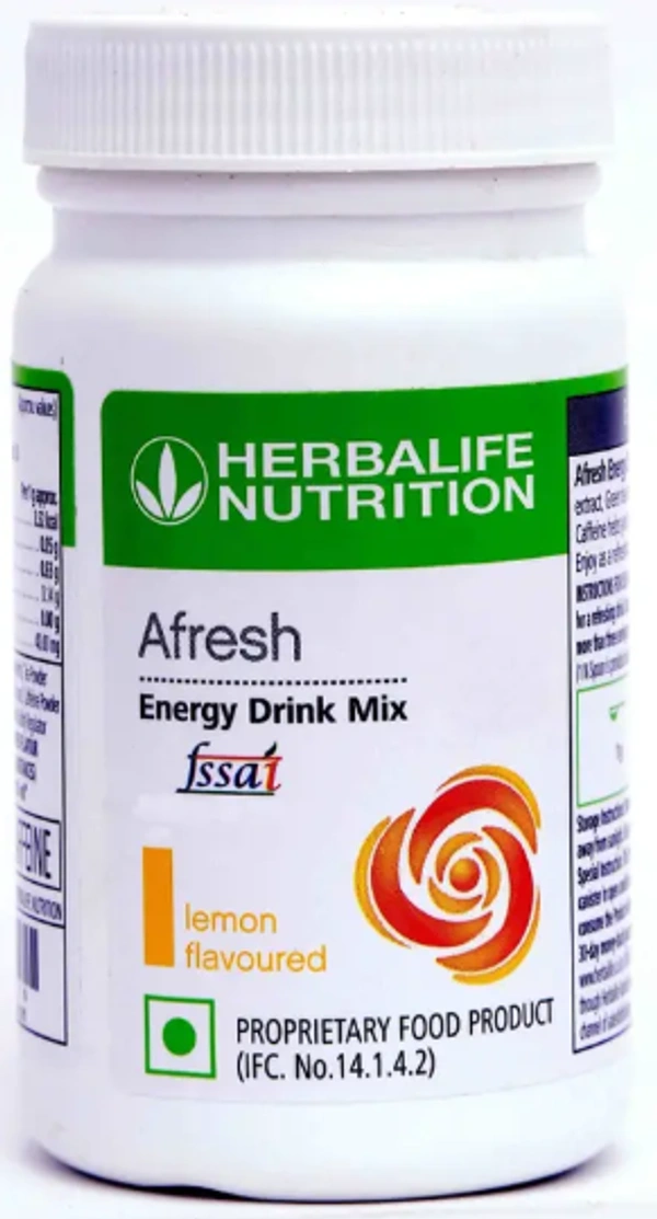 Herbalife Nutrition Afresh - Energy Drink Mix - 50gm - Lemon Flavour, 24 Months