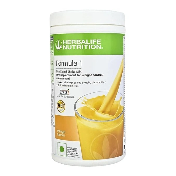 Herbalife Nutrition Formula 1 Nutritional Shake Mix | Meal Replacement for Weight Management - Mango  Flavour - 500gm, 24 Months