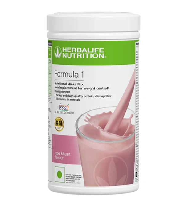 Herbalife Nutrition Formula 1 Nutritional Shake Mix | Meal Replacement for Weight Management - Rose Kheer Flavour - 500gm, 24 Months