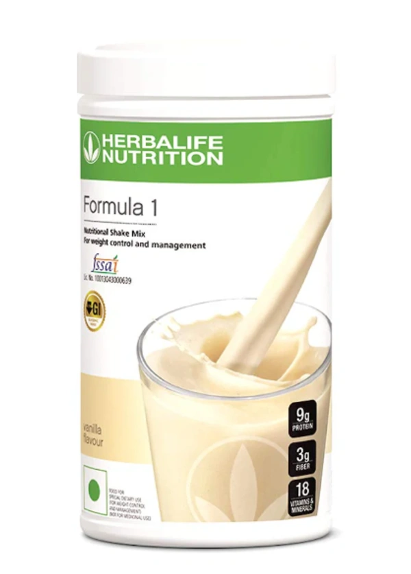 Herbalife Nutrition Formula 1 Nutritional Shake Mix | Meal Replacement for Weight Management - Vanilla Flavour  - 500gm, 24 Months